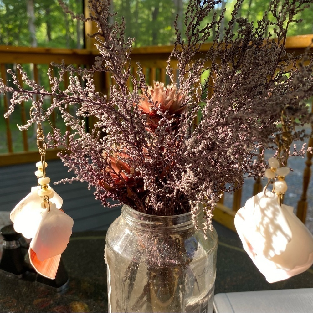 Statement Earrings Beachy Shell Earrings Beach Ba… - image 5